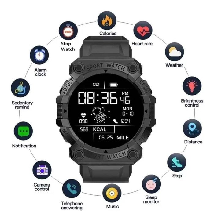 RELOJ INTELIGENTE TIPO PULSERA FD68S TRACK FITNESS