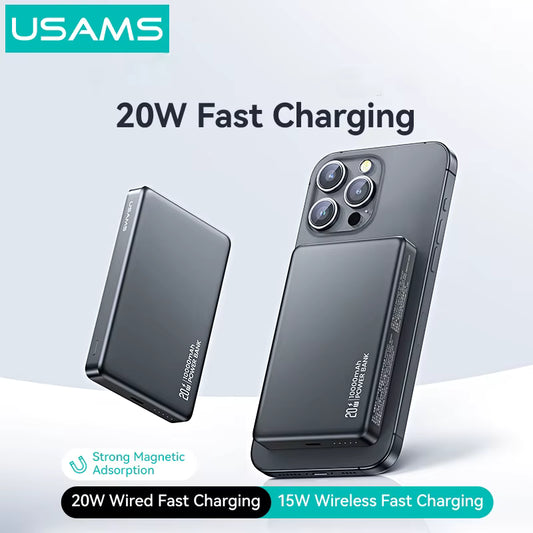 POWER BANK USAMS PD20W ALUMINUM