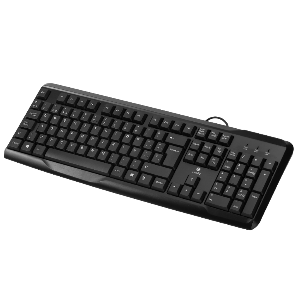 Teclado USB TE-01 Negro Exofiz