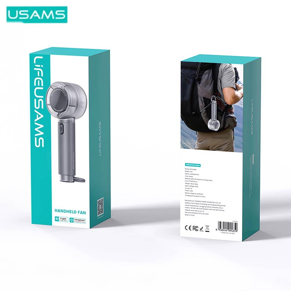MINI VENTILADOR PORTÁTIL C/SOPORTE USAMS 2000 mAh
