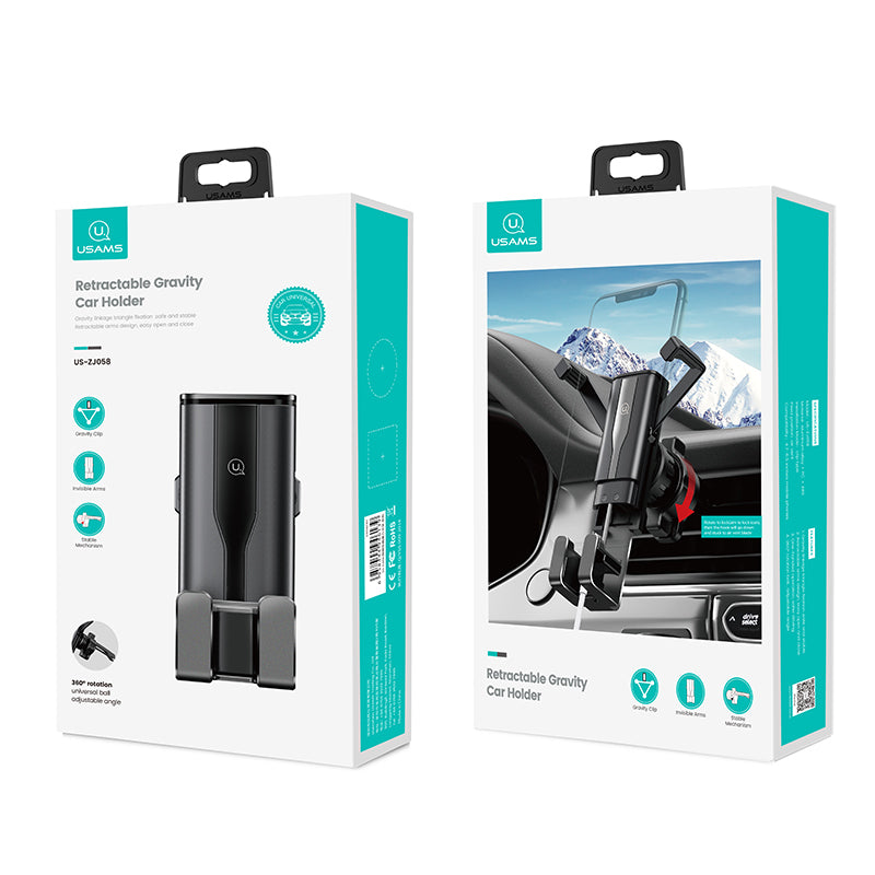 SOPORTE DE CELULAR PARA AUTO POR GRAVEDAD RETRÀCTIL USAMS US-ZJ058